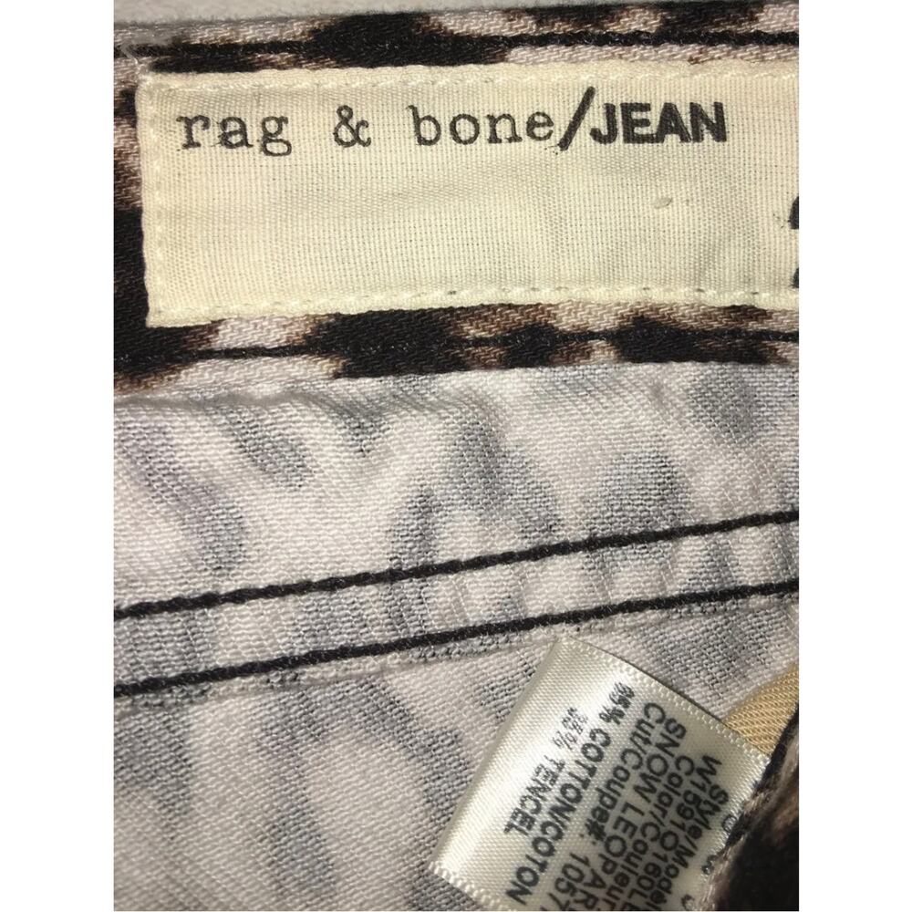 Rag & Bone Snow Leopard Print Mid Rise Boyfriend … - image 4